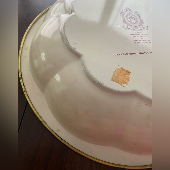 DAHER Decorated Ware Tin Shallow Bowl Intricate Detail Colorful England 1971 - Picture 7 of 8